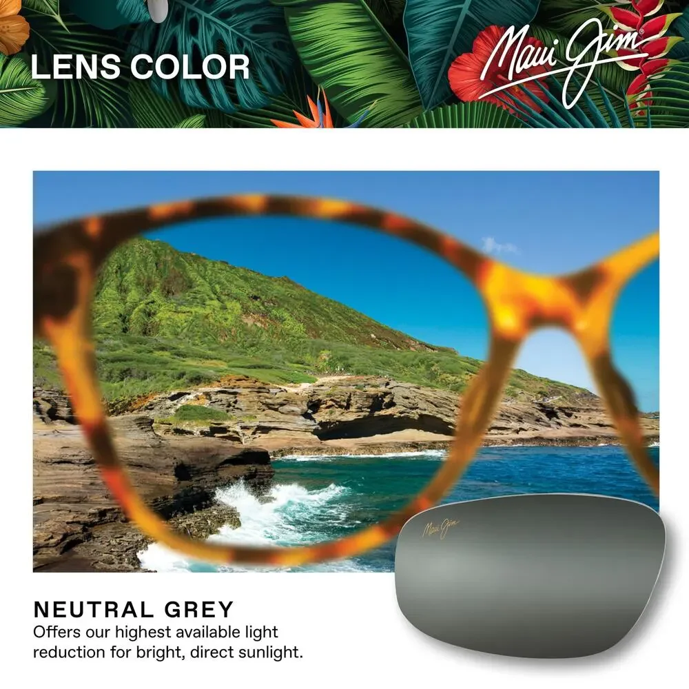 NWT Maui Jim Unisex Wrap Sunglasses Black Matte XL